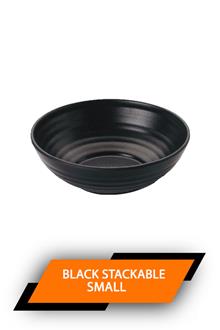 Shinewell Veg Bowl Black Stackable Small